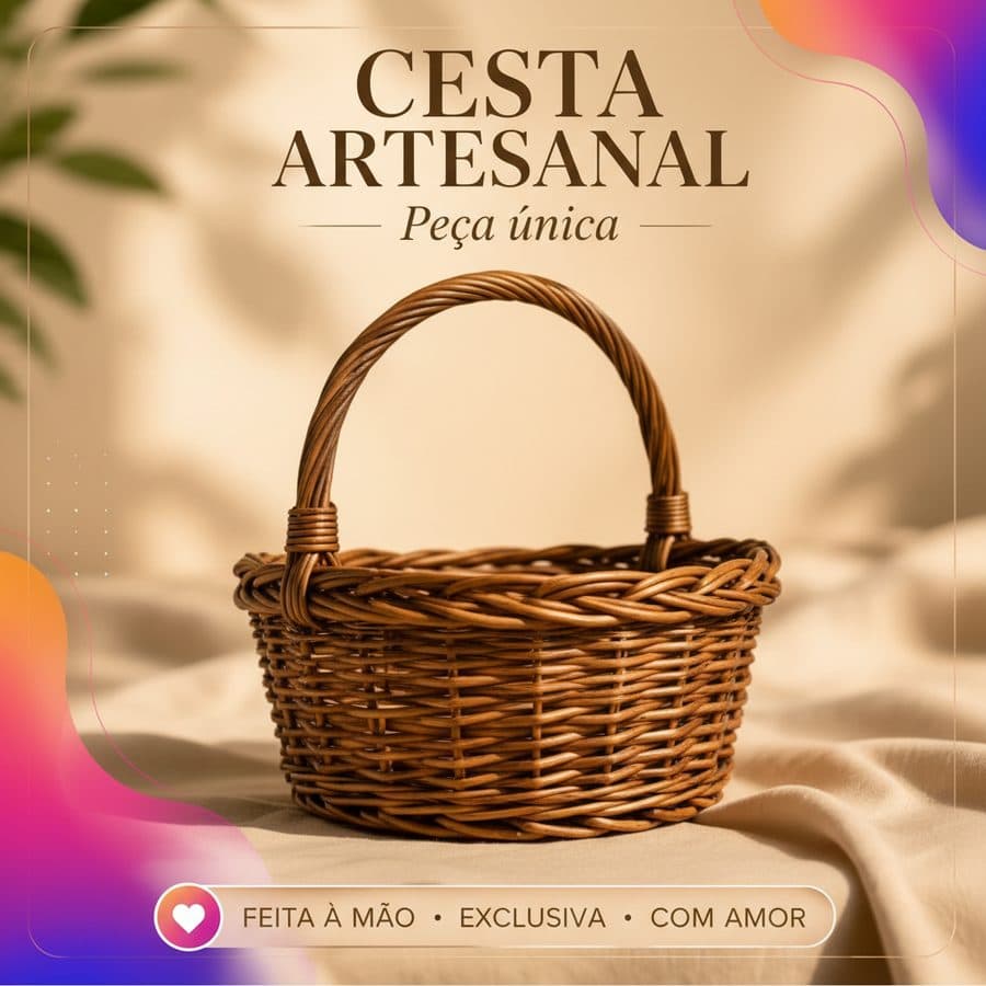 Cesta de vime — post pronto